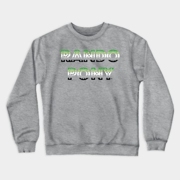 RandoPonyTM Marquee Aromantic Gradient Crewneck Sweatshirt by MacintoshMaud